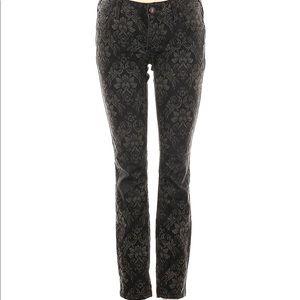 Free People Low Rise Skinny Jeans in Black Print (26)